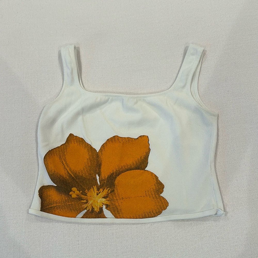 Cute flower crop top